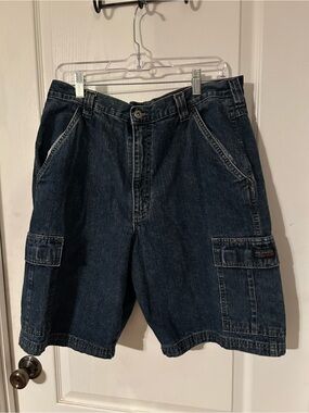 Vanity Fair Dark Blue Denim Cargo Shorts